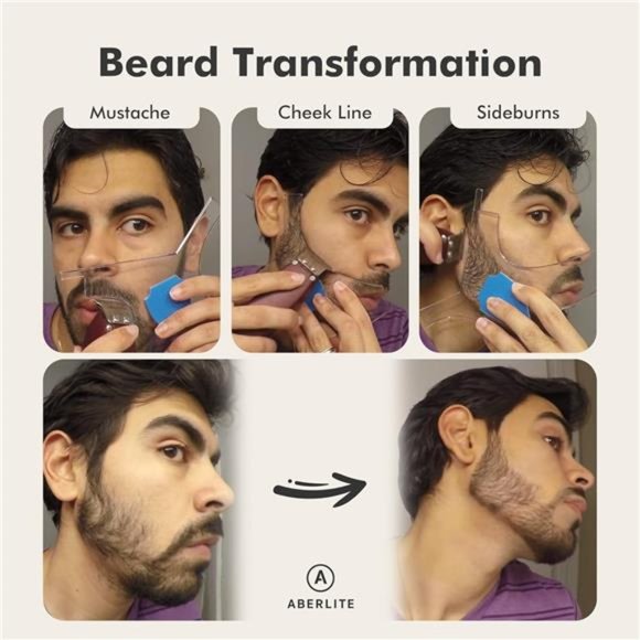 ClearShaper 2.0 - Beard Shaper Kit w/Two Barber Pencils - Premium Shaping Tool - Picture 4 of 7
